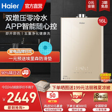海尔（Haier）16升零冷水燃气热水器天然气 家用WiFi智能 恒温强排式节能 即开即热WN5S 16升【多点供水】
