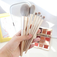 杰诗琳卿诚6支散粉刷腮红刷鼻影刷眼影刷眉刷沧州新手化妆刷工具 6支裸 人造纤维