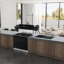 火星人（marssenger）T7BX 玻璃款 消毒柜款集成灶 天然气+U1 水槽洗碗机 套装