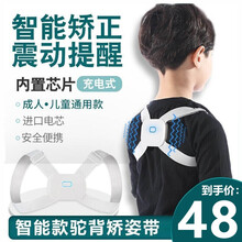 聚开心 儿童矫正带智能提醒驼背矫正器带男女背部成人隐形青少年儿童学生坐姿纠正带矫姿带 成人款L号120斤-180斤