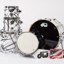 DW 收藏家系列 贴面工艺 WHITE GLASS CONTRAIL DW美产Collector's架子鼓 北美枫木爵士鼓5鼓套鼓