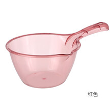 家恒宝 水舀子家用水勺厨房舀水瓢长柄塑料大号创意加深厚水舀子水漂洗头水勺子 红色