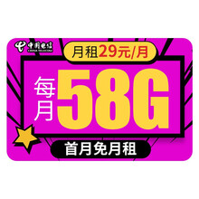 中国电信 电信流量卡不限速星卡大王无限流量上网卡流量纯上网卡花卡手机卡电话卡0月租电信卡号码全国通用 【电信海王卡】