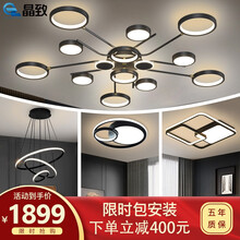 晶致北欧轻奢艺术灯【包安装】灯具套餐三室两厅现代简约led客厅吊灯网红个性创意新中式卧室新款全屋灯饰 套餐15：三室一厅10+4头全屋无极遥控【...