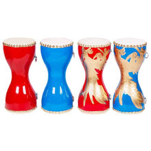 杉贝 SHANBEI 14cm手拍鼓成人胸鼓牛皮鼓广场舞健身道具鼓儿童腰鼓打击乐器 14cm红色胸鼓+全套配件+鼓包