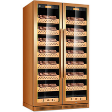 茄龙（CIGARLOONG）CL-180WM2大容量雪茄柜红酒柜智能恒温恒湿西班牙雪松木层架不锈钢 榉木裸养款拉丝金