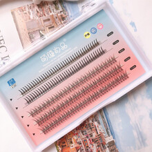 O.TWO.O公主鱼尾混装假睫毛睫彩花芊朵夹心仙女毛分段自然A型仙子毛 萌睫A+鱼尾 胶水+镊子