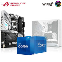 华硕B560主板 搭配英特尔11代11400F/11600/11700酷睿盒装CPU 台式机板U套装 【吹雪主板】ROG B560-A WIFI i5 10600KF 6核12线 无核显 中文原盒