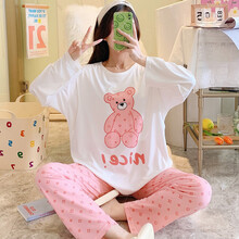 月子服睡衣薄款孕妇哺乳9月份10春秋怀孕产后8出院服套装 99005 M码