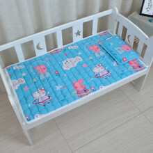 荞麦皮褥子定做婴儿儿童成人床垫幼儿园苦荞壳床垫榻榻米凉席 蓝色佩奇 130*60cm送枕头