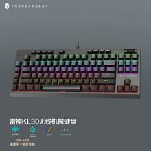 雷神KL30无线机械键盘 双模式RGB背光键盘 92键带掌托 游戏笔记本电脑键盘 青红茶黑四种轴 KL30T-92键-无线带掌托-茶轴