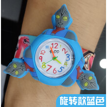 儿童手表玩具拍拍表圈生日礼品园卡通幼儿男女孩六一小猪佩奇 奥特曼旋转