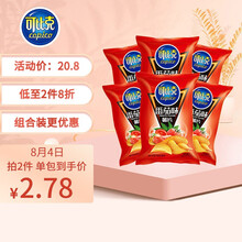 超市	可比克 番茄味 薯片 零食休闲食品 60g*6包