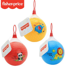 费雪（Fisher-Price）婴儿手抓摇铃球拍拍球小球宝宝充气橡胶皮球 F6001运动球充气发货【随机颜色】