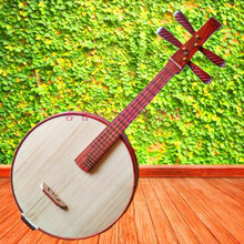 中阮红花梨木儿童考级老师演奏原木抛光手工制作厂家 花梨木儿童中阮侧音孔