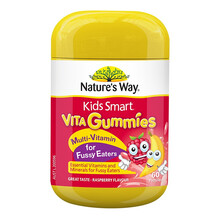 佳思敏软糖营养辅食Nature's Way 儿童复合果蔬维生素VC钙铁锌VD软糖钙铁锌维生素澳洲进口 爱吃饭NaturesWay佳思敏树莓挑食软糖60粒