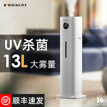 WIEKURT落地式加湿器卧室大容量家用办公室大雾量除菌上加水空气净化加湿机孕妇婴幼儿 智能标准款【白】