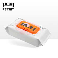 Petshy 湿巾宠物狗狗猫咪清洁擦脚擦眼泪去泪痕湿纸巾50抽