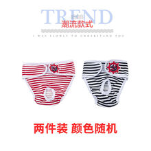 狗狗生理裤泰迪安全卫生裤月经裤母狗生理期用品姨妈裤宠物防骚扰 2件装(颜色随机) S码【适合2-5斤】