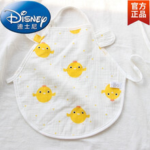 Disney迪士尼0-5岁小孩夏天穿的新生婴儿纯棉纱布肚兜幼儿童春夏季薄款护肚子肚围卡通透气肚脐兜 浅黄色 小黄鸡 大码(适合1岁半-3岁)