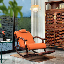 仙都森木 红木家具血檀【学名：染料紫檀】智能实木摇椅成人午休椅躺椅老人摇摇椅客厅阳台户外沙发椅逍遥椅 智能摇椅