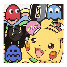 墨斗鱼艺术王加诺版画皮卡丘限量发行潮流艺术动漫海报潮玩手工现代轻奢简约挂画