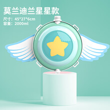 儿童背包式抽拉水枪玩具可背式喷水小号泚滋水枪男孩女孩3岁宝宝 莫兰迪蓝翅膀2L