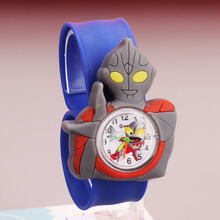 玩具手表儿童电子果冻表拍拍表卡通社会人男孩女孩学生幼儿园礼品 奥特曼(石英表)