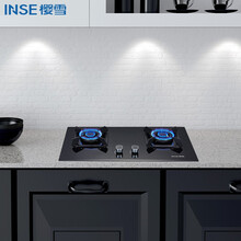 樱雪(INSE)燃气灶 液化气灶 5.0KW猛火双灶火箭直喷 内置防回火 宽屏黑晶防爆家用灶具JZY-Q2003(B)液化气