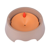 狗狗喝水碗漂浮防溅不湿嘴喝水器水盆猫咪悬浮水碗防打翻宠物饮水盆 黄色一代