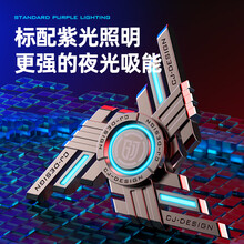 赟娅指尖陀螺全金属夜光成人EDC减压神器多功能手捻套装减压解压手指陀螺独版超长旋转高速酷炫灯光玩具  指挥官-多功能手捻版（蓝色夜光）