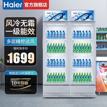 海尔（Haier）215升风冷无霜多层精控送风立式玻璃门展示柜冰柜餐饮饭店商用保鲜柜冷藏饮料啤酒冷柜 215升立式展示柜一台 SC-228DS