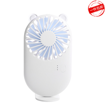 众度usb手持小风扇迷你口袋风扇可爱女生静音户外便携小电风扇强力可充电学生旅游大风力桌面 白色小鹿
