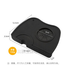 咖啡压粉器 套装 咖啡压粉器51mm不锈钢压粉锤意式咖啡机器具布粉器压粉垫套装 黑色中号单孔咖啡压粉垫