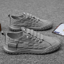 者顿男鞋夏季网红老爹鞋男士休闲鞋靴透气帆布鞋男运动厚底增高百搭小白鞋男生韩版潮流户外学生板鞋子男潮鞋 MD-8090灰色 41