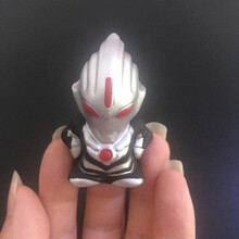 奥特曼指套公仔手指玩偶玩具软胶3.5-5cm互动手偶娃娃怪兽嘎次星 黑暗欧布