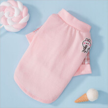 嬉皮狗 夏天背心小狗狗衣服泰迪猫咪薄款宠物小型幼犬法斗比熊柯基的夏季狗狗衣服柴犬 薄款夏装宠物衣服春 ? 春夏T恤 ? 粉色兔子 XXL(建议体重15-20斤)外出防晒 居家护肚防