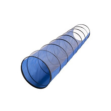 彩虹隧道 彩虹隧道幼儿园钻圈婴儿玩具早教毛毛虫宝宝室内钻洞阳光爬行筒 3米蓝色半网隧道