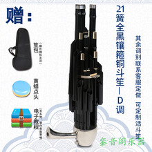 笙乐器民乐14簧方笙17簧21簧圆笙扩音笙初学专业演奏 21簧全黑镶箍铜斗笙-D调