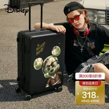 途威X迪士尼拉杆箱迷彩米奇黑色20英寸旅行箱行李箱万向轮登机箱