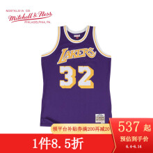 Mitchell Ness复古球衣 SW球迷版 NBA湖人队1984-85赛季 魔术师约翰逊篮球服 紫色 L