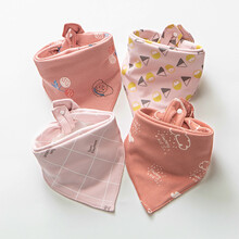 棉婴儿三角巾新生宝宝口水巾男童女孩帅气防水围巾夏季薄款围嘴 5条装-isn风组合4【随机一条 加大号适用0-5