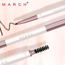 MARCH自动砍刀眉笔双头防汗持久不脱色易上色不易脱妆 深咖