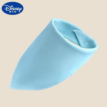 【干净卫生】迪士尼 宝宝吃饭时用的 婴儿围嘴口水巾宝宝防吐奶吃饭围兜夏薄款 【2层 针织款】亮蓝