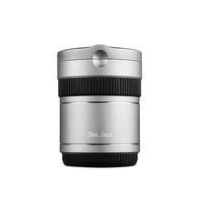 车载烟灰缸带盖LED灯通用车内烟灰缸车用铝合金烟缸汽车用品 镜头烟灰缸-高贵银