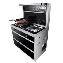 伟佳好太太 集成灶侧吸式油烟机燃气灶具套装 红外线气灶 集成烟机灶具自动清洗 头部温菜置物双涡轮吸力 集成灶900MM双电机 气电两用液化气