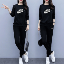 耐克（NIKE）女装运动套装新款针织连帽夹克外套卫衣套头衫 圆领卫衣BV4113-010单件  M