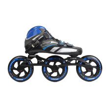 美洲狮（COUGAR） 美洲狮SR7轮滑鞋速滑鞋男女溜冰鞋成人竞速鞋儿童直排轮旱冰鞋 蓝色三轮速滑鞋 成年人35码