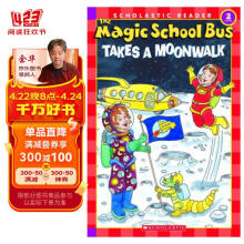 学乐分级读物 神奇校车:在月球行走 1册 英文原版 故事书 Scholastic  The Magic School Bus Takes A Moonwalk 7-12岁 