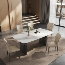 诚良集现代极简·超晶石餐桌·CLJ-SJ-钻石台·餐桌 180cm